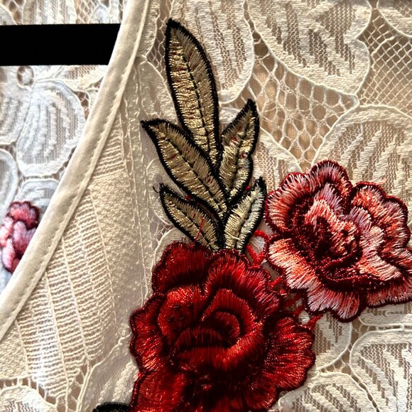 NWOT - Lulus Take a Vow  Ivory Lace Two-Piece Maxi - Size Small - Picture 10 of 16